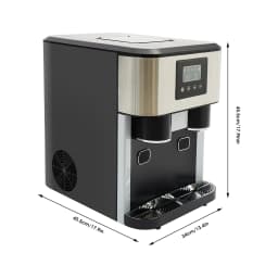 3 In 1 Crushed Ice and Ice Cube Maker Machine Tabletop Automatic Cleaning Stainless Steel Ice Maker
