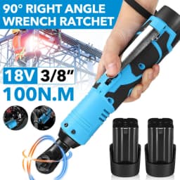 18V Impact Wrench Cordless 100Nm Rechargeable Electric Wrench 3/8 Inch Right Angle Ratchet Wrenches Impact Driver Power Tool