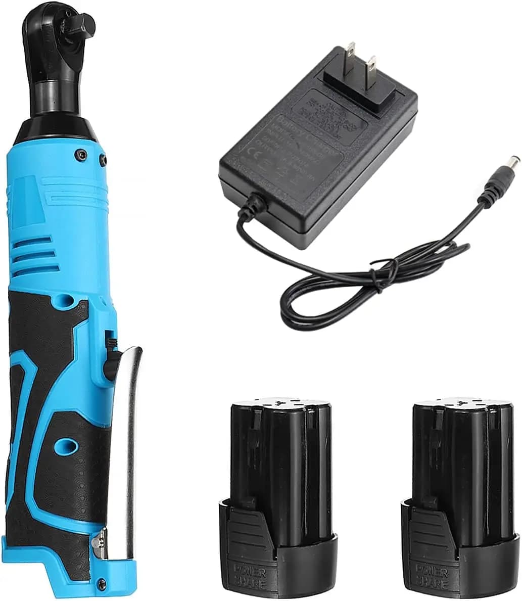 18V Impact Wrench Cordless 100Nm Rechargeable Electric Wrench 3/8 Inch Right Angle Ratchet Wrenches Impact Driver Power Tool