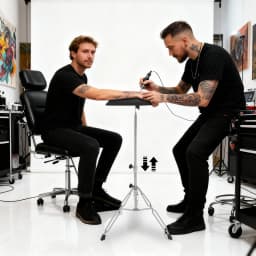 Adjustable Tattoo Armrest Stand 65-100cm - 0-100° Rotatable PU Cushion, Stainless Steel Arm Support Pillow, Ergonomic Hand Rest
