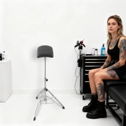 Adjustable Tattoo Armrest Stand 65-100cm - 0-100° Rotatable PU Cushion, Stainless Steel Arm Support Pillow, Ergonomic Hand Rest