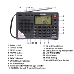 TECSUN PL-380 DSP World Band Radio FM MW SW LW Portable Digital Receiver with ETM Scan USB Rechargeable Stereo Sound Sleep Timer