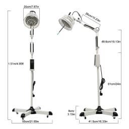 Infrared Therapeutic Device 300 W Infrared Lamp TDP Lamp with Stand and Intelligent Control Heat Therapy Red Light Spotlight