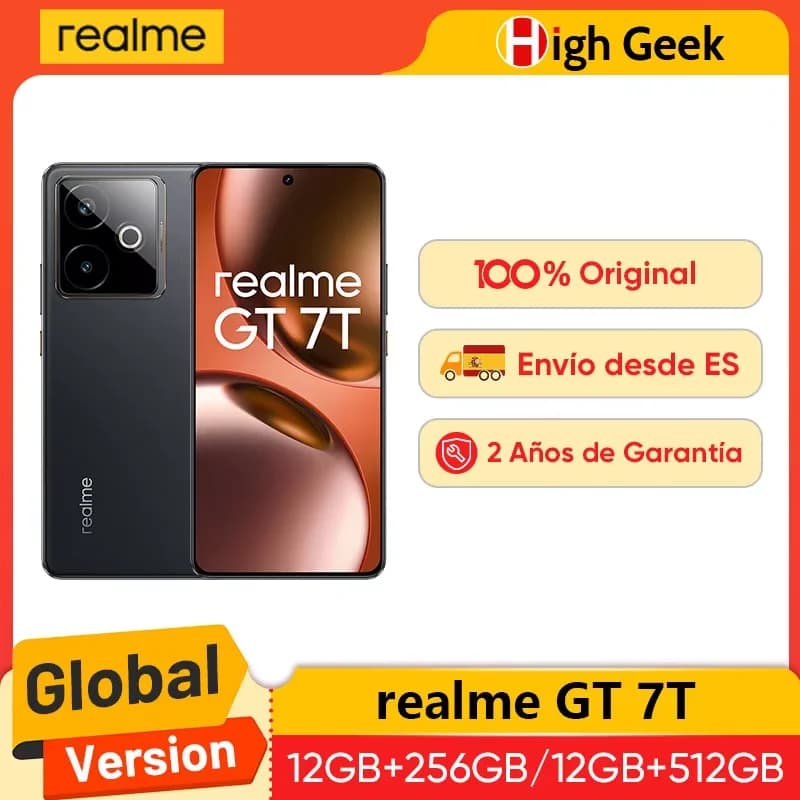Global Version realme GT 7T 5G AI Smartphone Mediatek Dimensity 8400 Max 6.8" AMOLED Display 7000 mAh Battery 120W Charging
