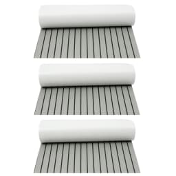 240cm×90cm EVA Foam Teak Floor Mat for Boat Deck RV Yacht Self-Adhesive Water-proof Non-slip Cuttable Upgrade Not Easy to Deform