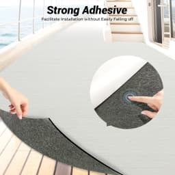 240cm×90cm EVA Foam Teak Floor Mat for Boat Deck RV Yacht Self-Adhesive Water-proof Non-slip Cuttable Upgrade Not Easy to Deform