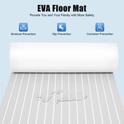 240cm×90cm EVA Foam Teak Floor Mat for Boat Deck RV Yacht Self-Adhesive Water-proof Non-slip Cuttable Upgrade Not Easy to Deform