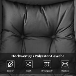 Armchair with Stool, Recliner Chair with Armrests, Side Pocket & Footrest, Wing Chair for Living Room, Bedroom, Office (Grey)