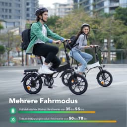 isinwheel U3 16" Foldable Electric Bike Adults, 250W Electric Bicycle, Front Fork Suspension, 19 MPH UP to 45 Miles Folding Ebik