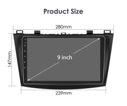 Hizpo 2Din 9inch Android14 Car Radio for Mazda 3 2010 - 2013 Multimedia RDS DSP GPS Navigation Auto BT 4G CarPlay 360CAM UI7862