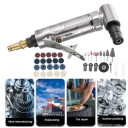 Compressed Air Angle Grinder 90° Rod Polisher Grinder 1/4 Inch Micro Air Die Grinder Kit With Sanding Discs