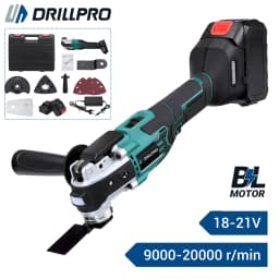 Drillpro Brushless Electric Oscillating Trimmer Saw 6 Speed Multifunctional Woodworking Trimming Cutting Tool For Makita 18V