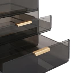 Modern Rectangular Makeup Organizer Cosmetic Organizer Removable Design Cosmetics Organizer with Lid and Drawers