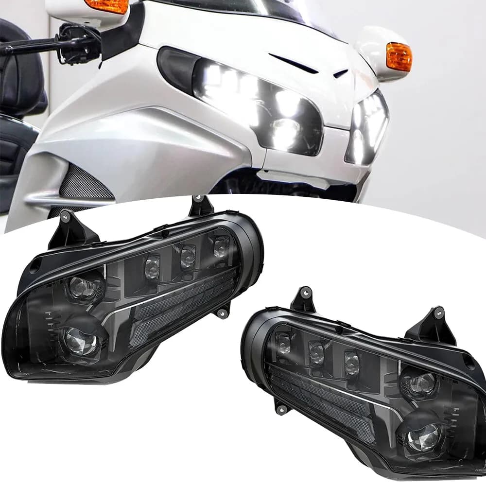 For Honda GoldWing GL1800 2001-17 E24 Motorcycle LED Front Headlight Assembly Accessories Driving Light DRL High Low Beam