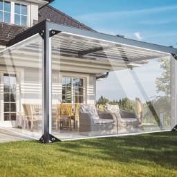 Transparent Tarpaulin with Eyelets 420 g/m² Tarpaulin Tent Tarpaulin PVC Waterproof Weatherproof Tarpaulin for Plants Greenhouse