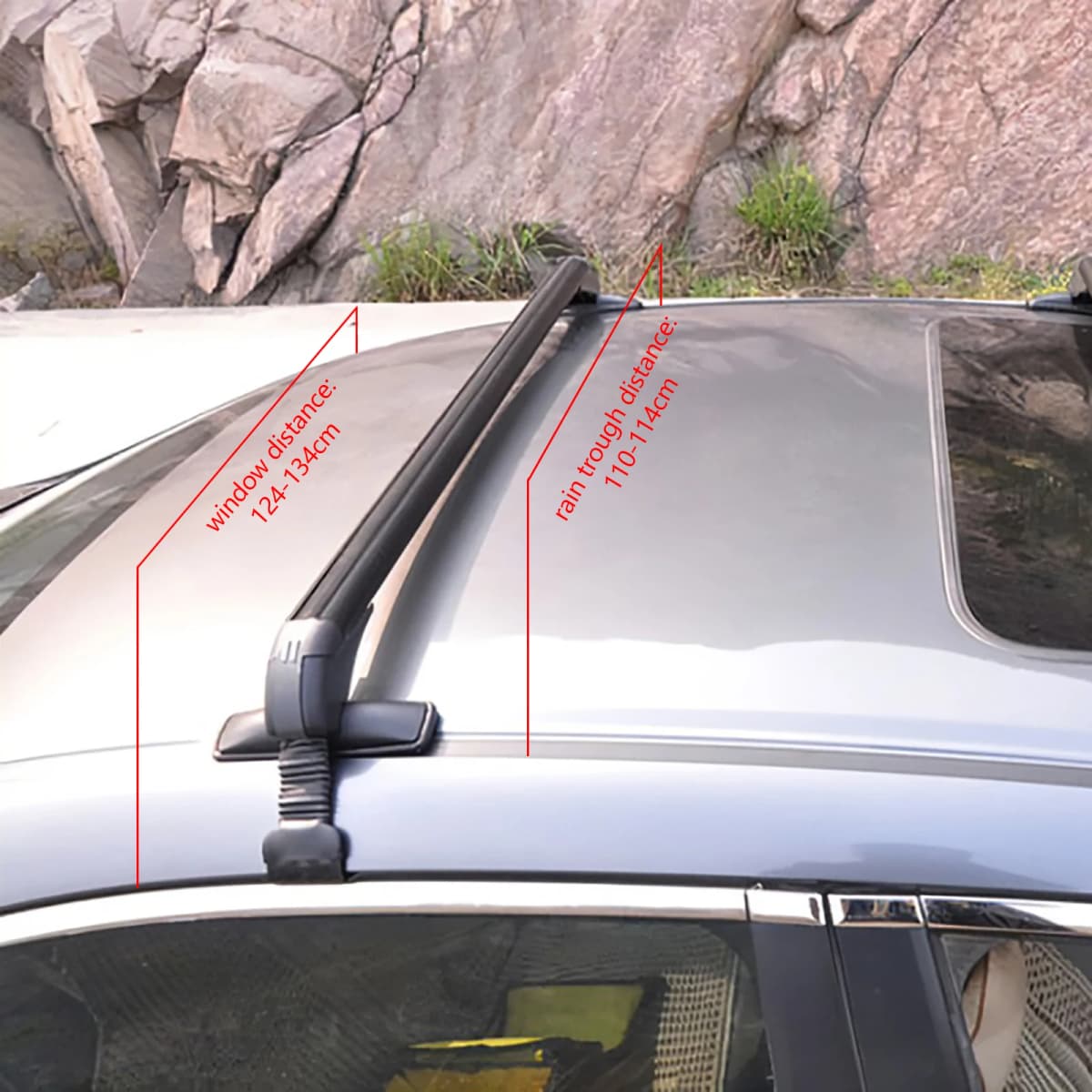 Fits Honda Civic 2006-20 Car Top Roof Rack Cross Bar 43.3" Cargo Luggage Carrie Aluminum Universal Use for 4 or 5 Door Cars