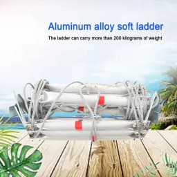 5m Aluminum Alloy Soft Ladder Fire Escape Rope Ladder Household Fire Prevention High-Altitude Rescue Engineering Climbing Ladder