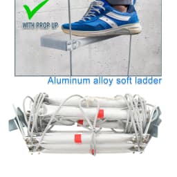5m Aluminum Alloy Soft Ladder Fire Escape Rope Ladder Household Fire Prevention High-Altitude Rescue Engineering Climbing Ladder