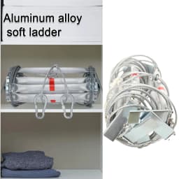 5m Aluminum Alloy Soft Ladder Fire Escape Rope Ladder Household Fire Prevention High-Altitude Rescue Engineering Climbing Ladder