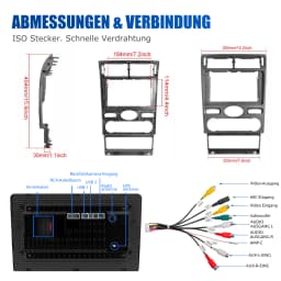 ESSGOO Android 14 9" IPS Touch screen Display GPS Navigation Car Stereo WIFI SWC RDS FM Mirror link BT For Ford Mondeo 2004-2007