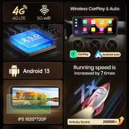 Junsun Qualcomm 665 Wireless CarPlay Android Auto Car Radio For Mercedes Benz E Class W212 E200 E230 E260 E300 S212 2009-2016