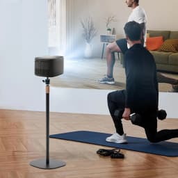 Projector Stand 65-120 cm Height-Adjustable 360° Swivelling Projector Tripod Projector Floor Stand with Universal 1/4 Thread