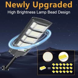 1/2pcs Solar Light Commercial LED Outdoor Dusk To Dawn Solar Street Light Road Area Lamp Waterproof Backyard Security Lighting