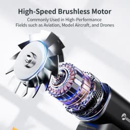 Jet Fan Ultra Electric Air Duster High-Speed Wind 80000 RPM Cordless Rechargeable Blower Infinite Variable Speed for Keyboard/PC