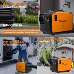 8KW 12V&24V&110-240V Diesel Air Heater With Bluetooth App,LCD Switch,24Hours Timing For Car Trailer Truck Diesel Parking Heater