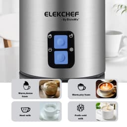 BioloMix Automatic Milk Frother & Warmer – 4-in-1 Coffee Frother for Hot/Cold Foam, Latte & Cappuccino