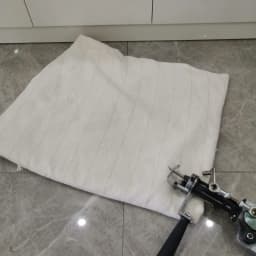 1.5mx10m/4m Primary Tufting Cloth Backing Polyester Fabric for Using Rug Tufting Guns Beige Background Yellow Line Solid Pattern