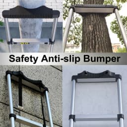 Telescopic Ladder Aluminium Folding Ladder Extension Portable Lightweight with EN131 Certified Max Loading 150kg 3.9m/5.1m/6.3m