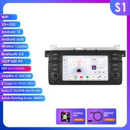 7" HIZPO Android Car Radio Multimedia for BMW E46 3 Series M3 318/320/325/330/335 1998 - 2005 CarPlay 4G BT WiFi SWC RDS DSP