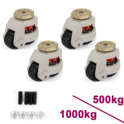 4Pcs Retractable Leveling Machine Castors GD-60S Plate Horizontal Casters Wheel
