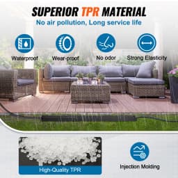 SucceBuy Drop Over Cable Cover Ramp 2,000 lbs/axle Load Capacity Heavy Duty TPR Cable Hose Protector Ramp for Indoor Outdoor Use