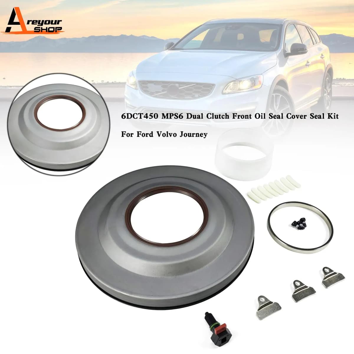 Areyourshop 6DCT450 MPS6 Dual Clutch Front Oil Seal Cover Seal Kit for Ford Volvo Journey car accessories