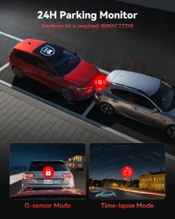 REDTIGER F7NP 4K+1080P Dash Camera for Cars 3.18” IPS Screen Built-in WiFi GPS Mini Dash Cam Recorder Dvr for 24H Parking Mode