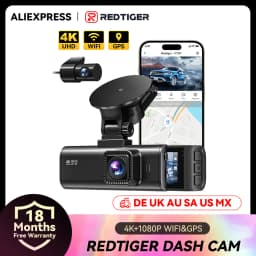 REDTIGER F7NP 4K+1080P Dash Camera for Cars 3.18” IPS Screen Built-in WiFi GPS Mini Dash Cam Recorder Dvr for 24H Parking Mode