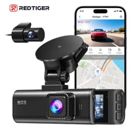 REDTIGER F7NP 4K+1080P Dash Camera for Cars 3.18” IPS Screen Built-in WiFi GPS Mini Dash Cam Recorder Dvr for 24H Parking Mode