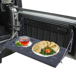 Car Rear Tail Door Racks Tailgate Table Foldable Storage Rack Luggage Shelf for Jeep Wrangler JK