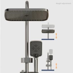 4 Functions Bathroom Shower Faucet Set Digital Display Showers All-copper Hot Cold Showeres Mixer High Discharge Copper Taps