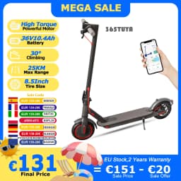 JUICEASE 365TUYA Electric Scooter Powerful Motor 36V 10.4Ah Large-Capacity Battery 35KM Long Range Smart APP 8.5Inch Dual Brake Foldable Kick Commuter Escooter
