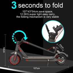 JUICEASE 365TUYA Electric Scooter Powerful Motor 36V 10.4Ah Large-Capacity Battery 35KM Long Range Smart APP 8.5Inch Dual Brake Foldable Kick Commuter Escooter