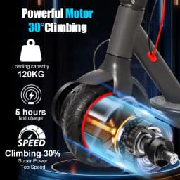 JUICEASE 365TUYA Electric Scooter Powerful Motor 36V 10.4Ah Large-Capacity Battery 35KM Long Range Smart APP 8.5Inch Dual Brake Foldable Kick Commuter Escooter