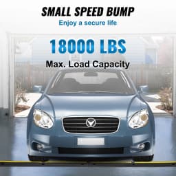 SucceBuy 3.28ft Cable Protector Ramp 4 PCs 1 Channel 18000 lbs/axle Capacity Heavy Duty Rubber Speed Bumps for Residential Areas