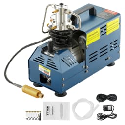 SucceBuy 1800W High Pressure PCP Air Compressor Pump 4500PSI/30MPA/300BAR 220V Manual Stop for Paintball Air Rifle Diving Bottle