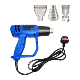 BRIEFNESS Electric Heat Gun Kit 2 temperature modes (300/600°C) Stripping Paint Defrosting and Shrinking Tubing 3 Nozzles