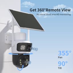 6K 12MP HD Solar Camera Wifi Outdoor IP Wireless Security CCTV Surveillance PTZ Night Vision PIR Human Detection Cam
