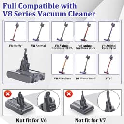 For Dyson V8 6000mAh Battery 21700 Cell Replacement Battery For Dyson V8 Absolute V8 Animal SV10 Handheld Vacuum Cleaner