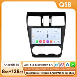 Hizpo Android 14 Car Radio For Subaru Forester WRX and STI XV Crosstrek Impreza 2015 - 2018 Autoradio Multimedia GPS Carplay RDS